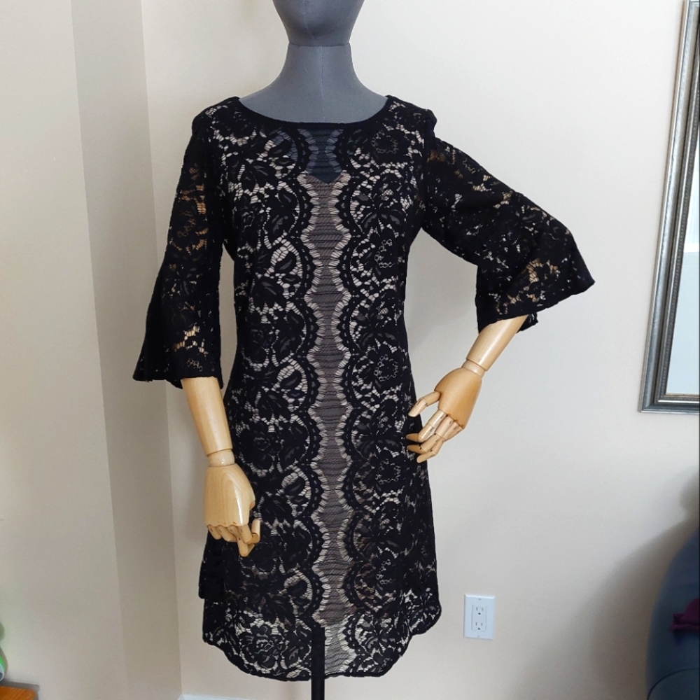 Gabby Skye black lace dress